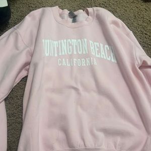 Beachy light pink crew neck